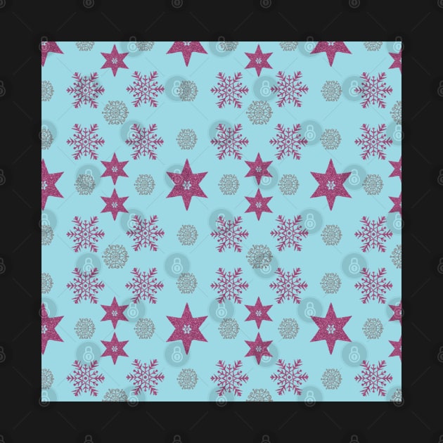 Christmas Snowflake and Star Design by sarahwainwright