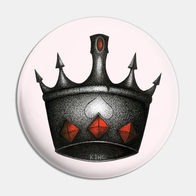 The Crown of Hearts Pin by SeanKalleyArt