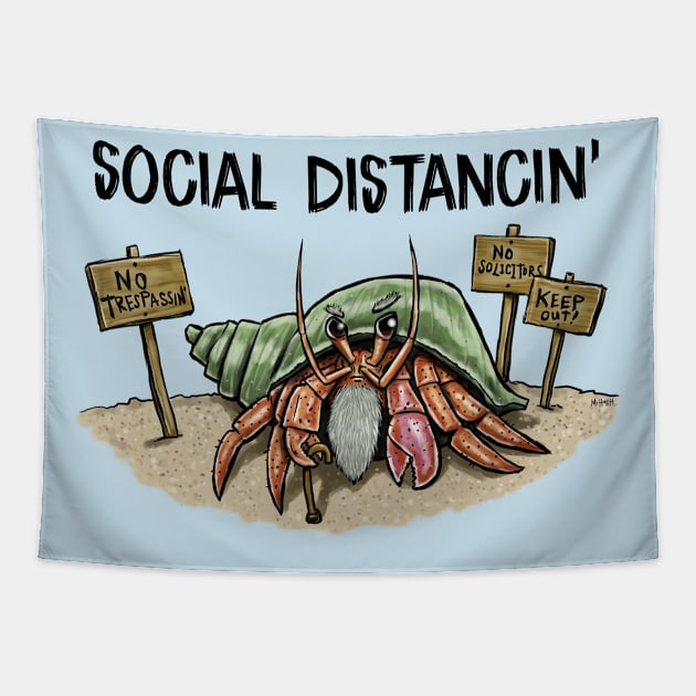 Social Distancin' Tapestry by mcillustrator