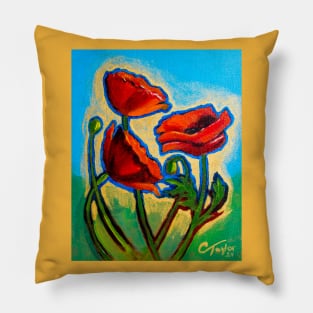 Red Poppies Pillow