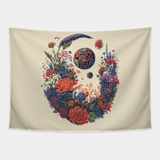 Floral Solar - Floral Planets Tapestry