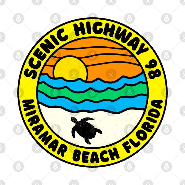 Scenic Highway 98 Miramar Beach Florida Palms Panhandle Emerald Coast by TravelTime