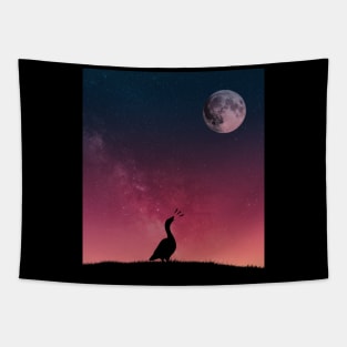 Honk at the moon Tapestry