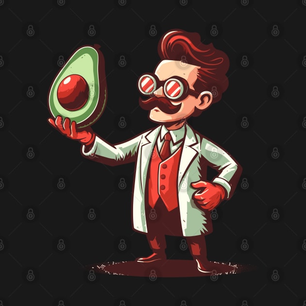 Funny Scientist and avocado by TomFrontierArt