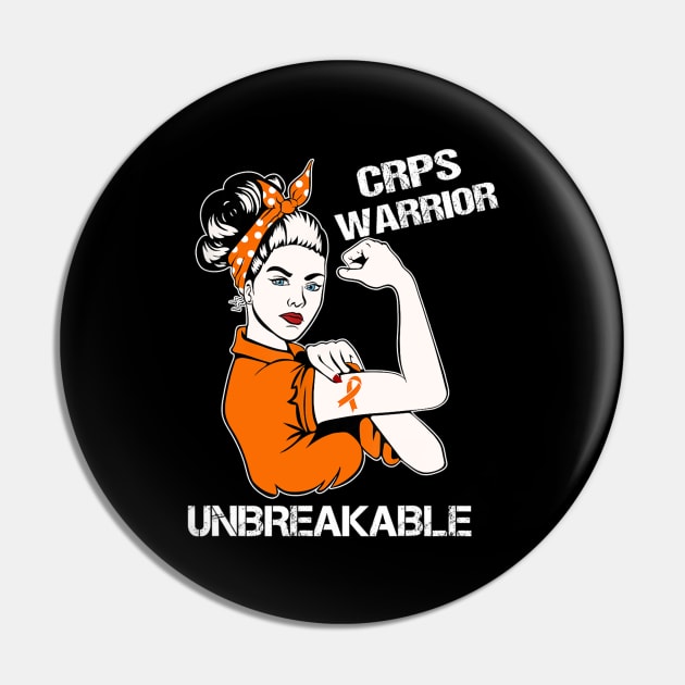 CRPS Warrior Unbreakable Breast Cancer Month Pin by jordanfaulkner02