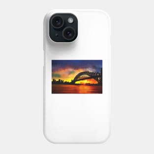 Sydney Harbour Australia Impressionist Sunset Art Phone Case