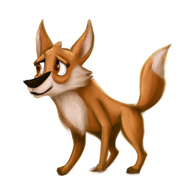 Cute Coyote Drawing by Play Zoo