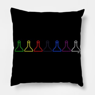 Neon Clue Game Pieces Pillow