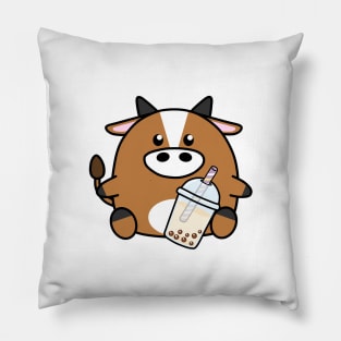 Taurus loves Boba Tea Pillow