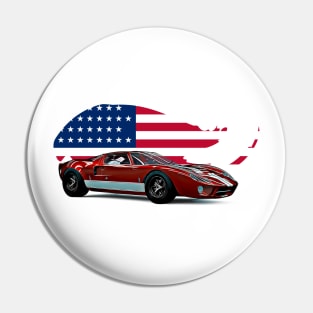 GT40 MK1 USA Print Pin