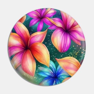 Whimsical Flowers Pin