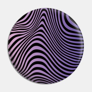 Purple Liquid Marble Wave Lines Op Art Abstract Pin