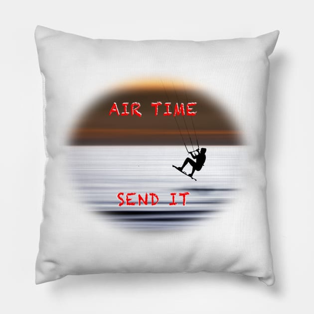 Kite Surfing Air time Send It Pillow by lordveritas