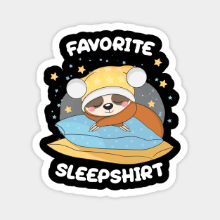 Cute Little Sloth Sleeping Nap Favorite Sleep time Pajama Magnet