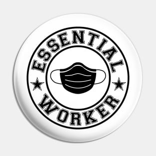 Essential Worker Wear Mask Black Pin