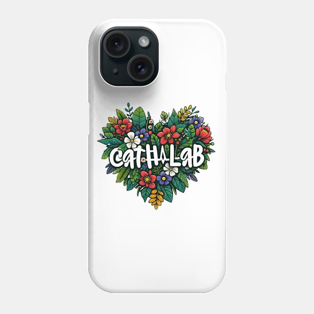 Cath Lab with Flowers Phone Case by ZaikyArt