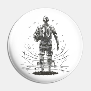 Soccer player in field Pin