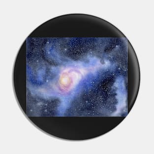 Galaxy with Nebula Pin