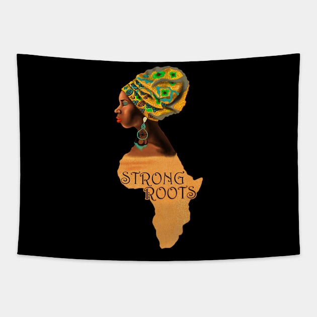 Africa Map T=shirt Tapestry by johnnie2749