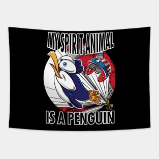 Penguin My Spirit Animal Penguin Tapestry