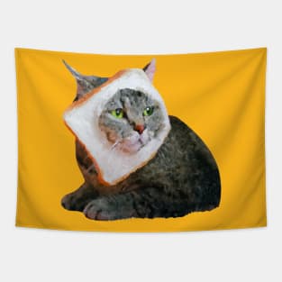 Cat in bread painting Tapestry