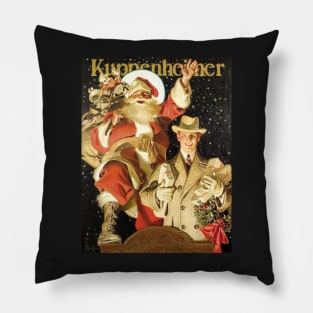 Merry Christmas from Kuppenheimer's, c.1924 J.C. Leyendecker Pillow