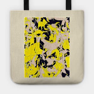 Autumn Leaves in Bright Yellow Tote