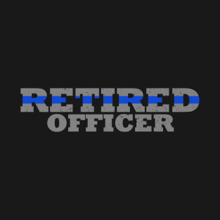 Retired Police Officer Thin Blue Line T-Shirt