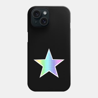 Rainbow and White Gingham Star Phone Case