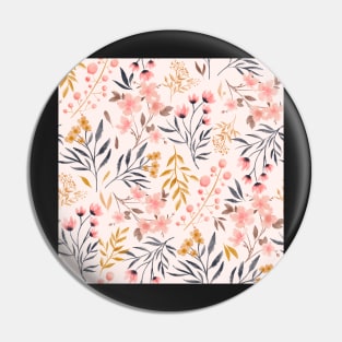 Messy Watercolour Floral in pink Pin