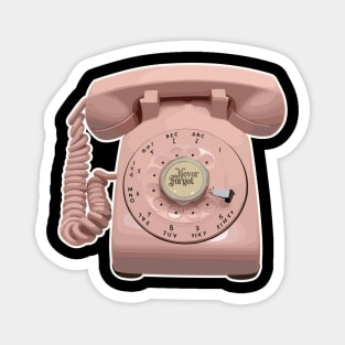 Vintage Retro 80s Rotary Telephone Magnet