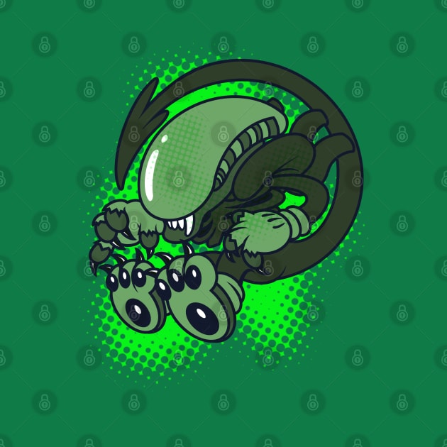 Vintage Retro Cartoon Style Alien by StudioPM71