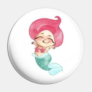 Mermaid cheering Pin