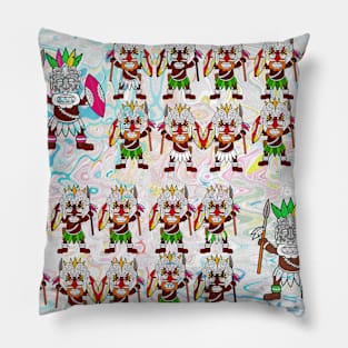 Dance of African Warriors V5 Pillow