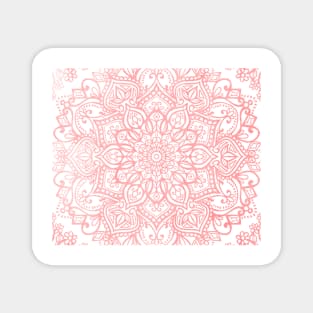 Light Pink Boho Mandala Tapestry Pattern Magnet