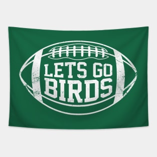 Lets Go Birds Retro Football - Kelly Green Tapestry