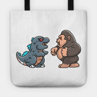 cute godzillz vs king kong Tote