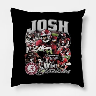 Josh Jacobs College Vintage Bootleg Pillow