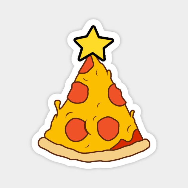 Pizza Christmas Tree Magnet by LuisP96