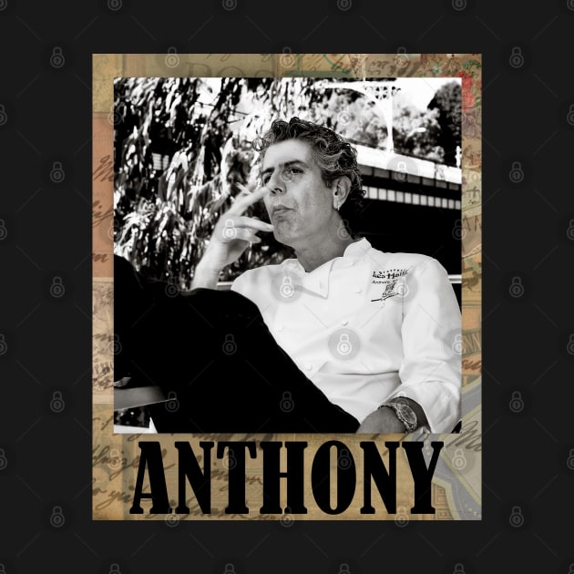 Anthony Bourdain // Vintage Frame by Vincentstore.id