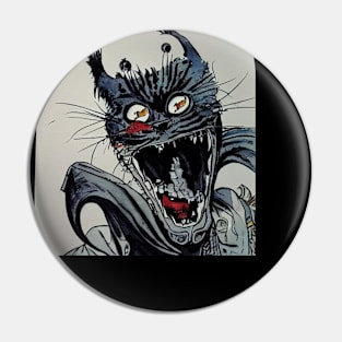 Scream Crazy Cat Pin