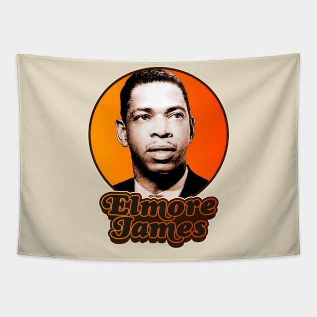 Retro Elmore James Tribute Tapestry by darklordpug