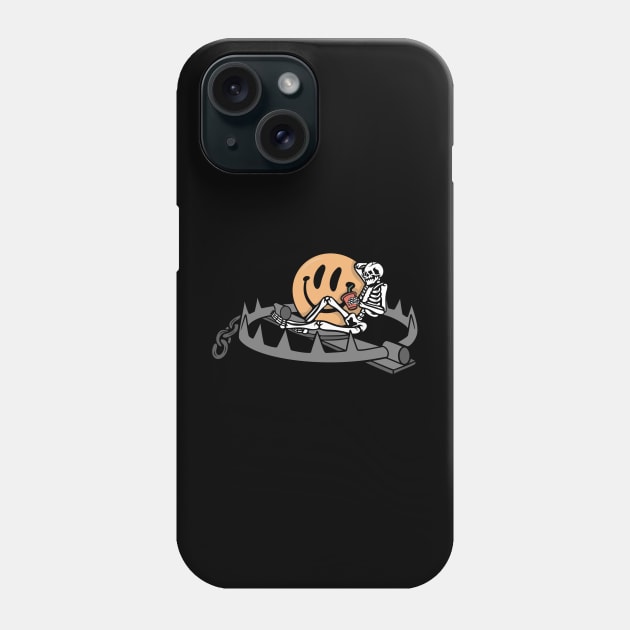 Smile and Skull, Skull Smiling, Smiling Skull Phone Case by gggraphicdesignnn