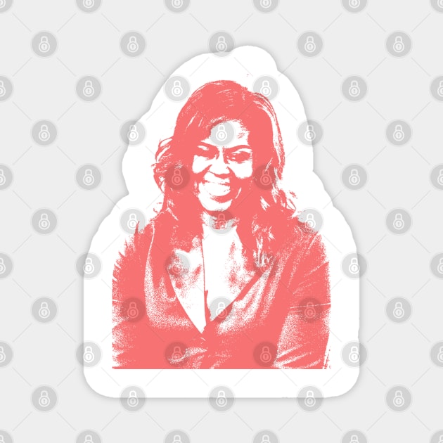 Michelle Obama Portrait Magnet by phatvo