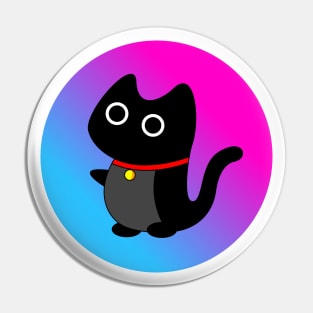 Black Cat Logo Pin