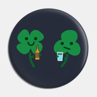 Four Leaf Clovers are Lucky Pin