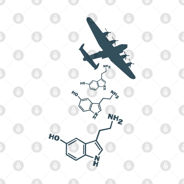 Serotonin Molecule Bomber by Huhnerdieb Apparel