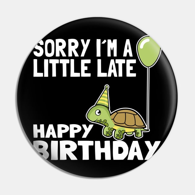 Funny Cute Turtle Birthday Gift Child Bday Present for Kids Pin by Kuehni