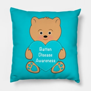Batten Disease Awareness Teddy Bear Pillow
