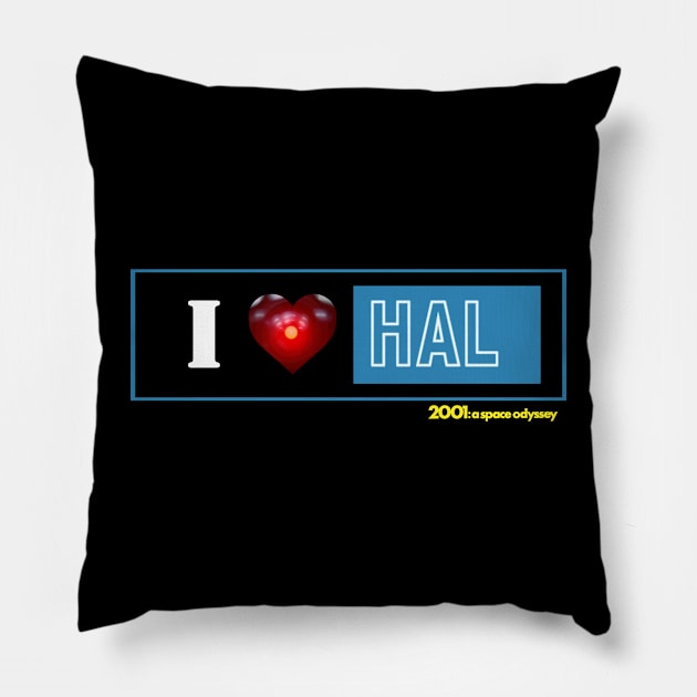 I heart HAL Pillow by GenuineGinnie